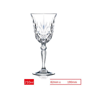 Carved Crystal Goblet For Elegant Beverage Serving