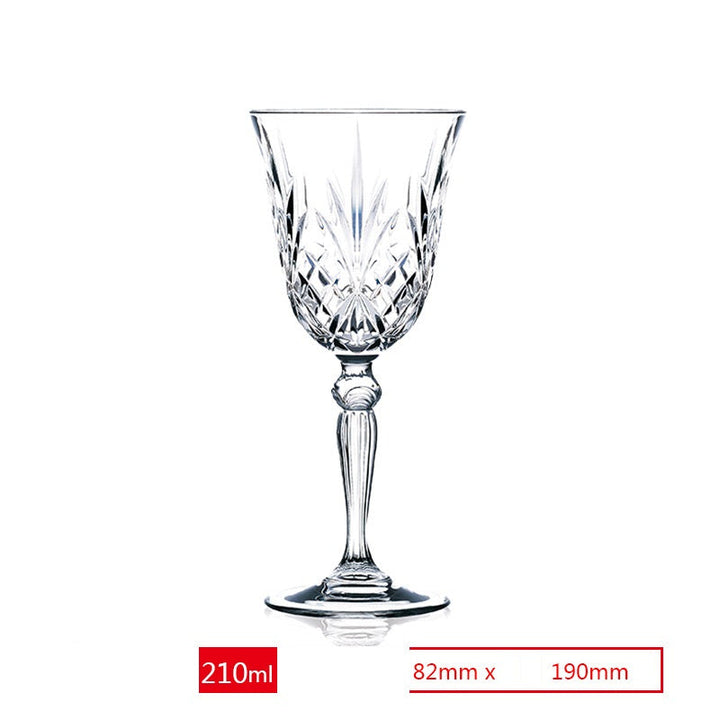 Carved Crystal Goblet For Elegant Beverage Serving
