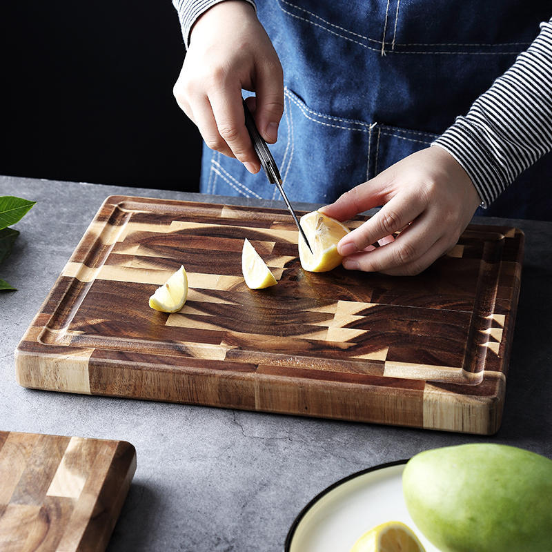 Enhance Your Culinary Experience with Our Kitchen Household Parquet Solid Wood Cutting Board