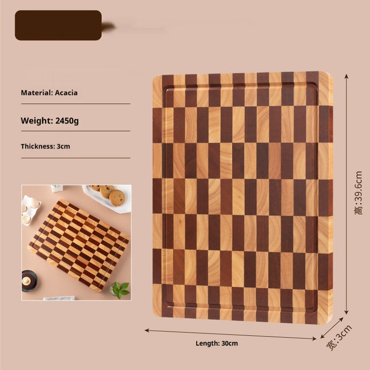 Discover the Perfect Wooden Chessboard Grid Cutting Board for Your Kitchen