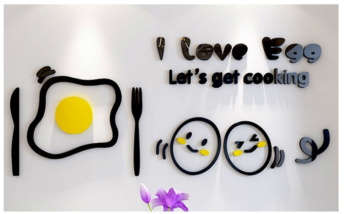 Cute Minimalist Kitchen Wall Decor Sticker