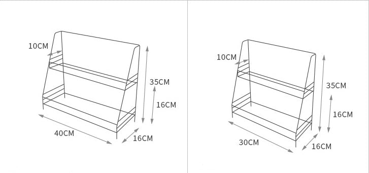 Wrought Iron Double Layer Kitchen Storage Rack Organizer