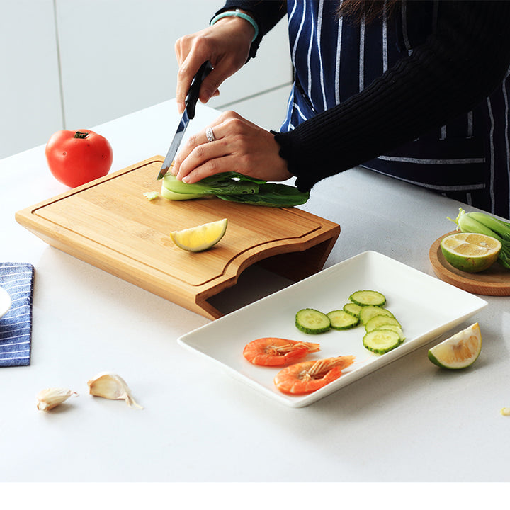 Multifunctional Household Chopping Board With Dish
