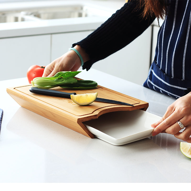 Multifunctional Household Chopping Board With Dish