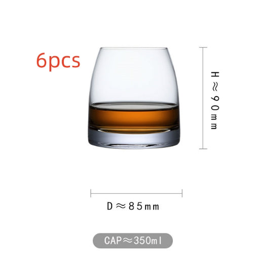 Thick Crystal Glass Whiskey Tumbler For Home Use
