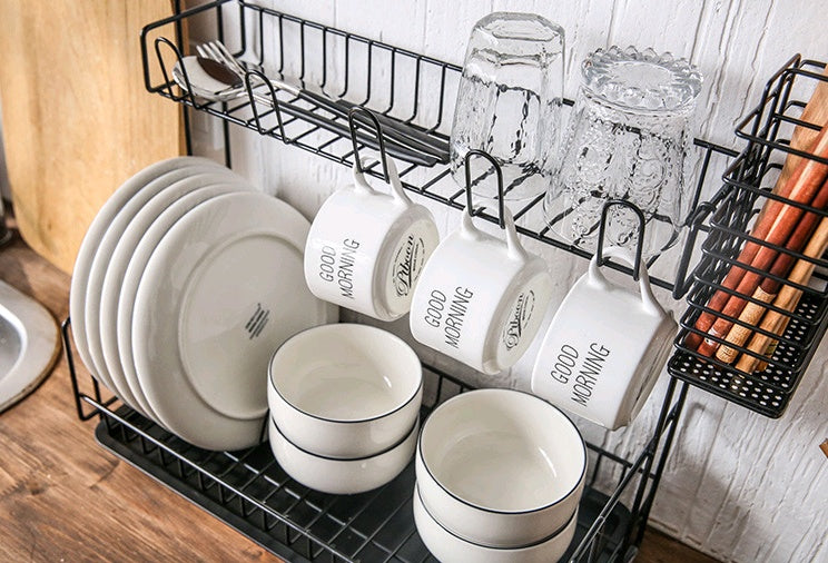 Multifunctional Double Layer Dish Drying Rack