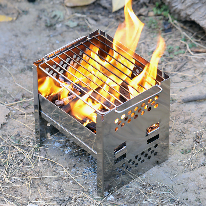 Portable Outdoor Stainless Steel Removable Camping BBQ Grill