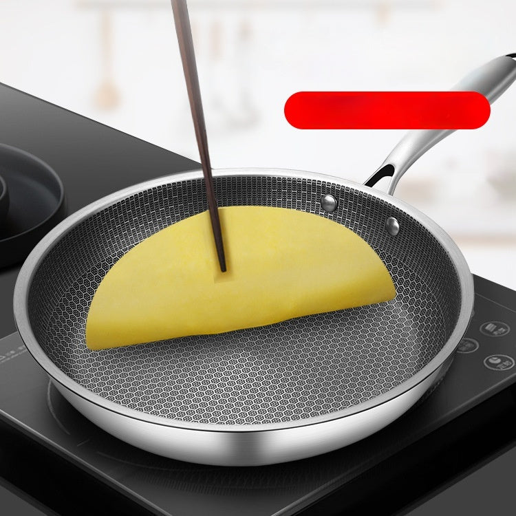 Stainless Steel Honeycomb Non Stick Frying Pan Household Cookware