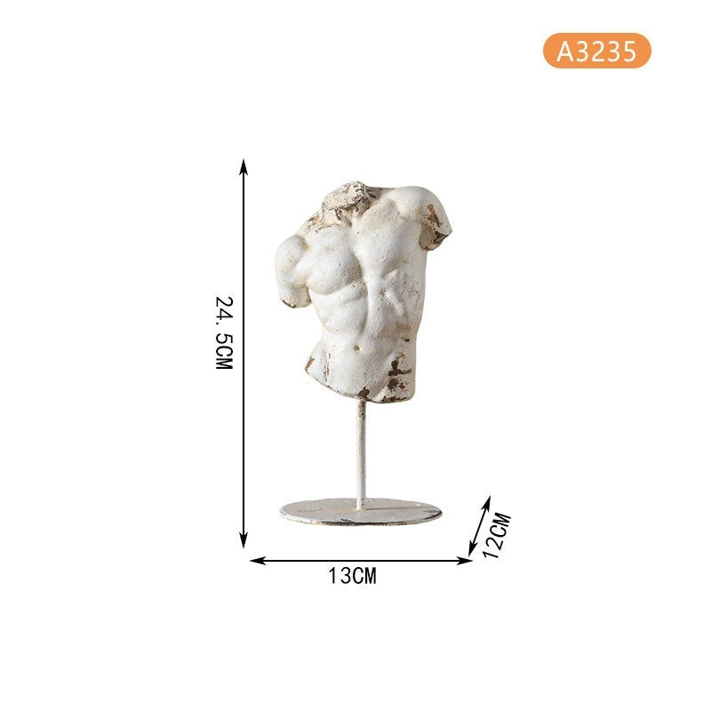Creative Half-Body Sculpture Desktop Figurine Decor