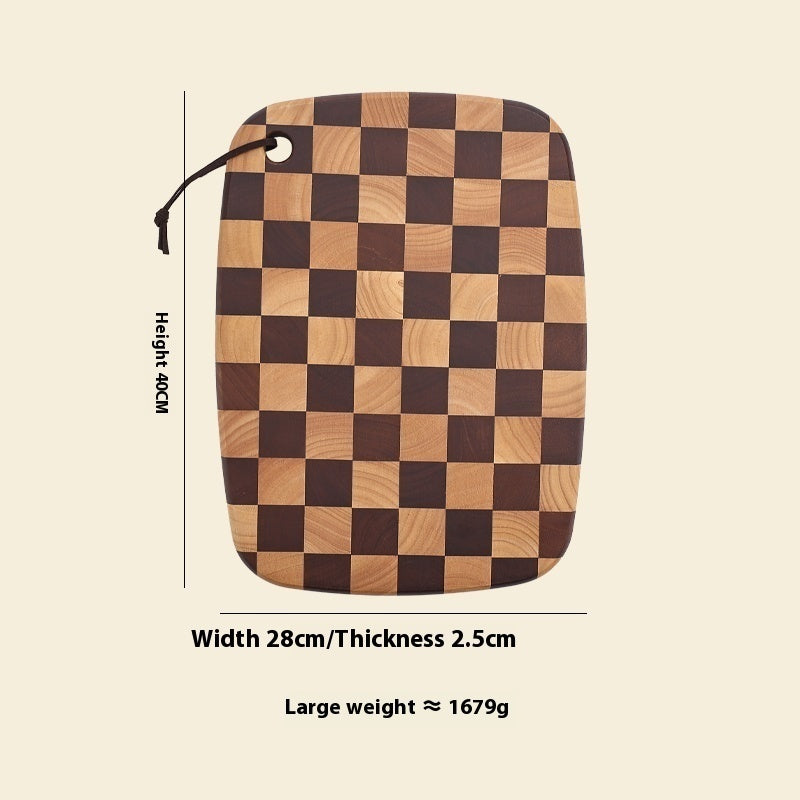 Acacia Wood Chessboard Grid Cutting Board Solid Wood Kitchen Board