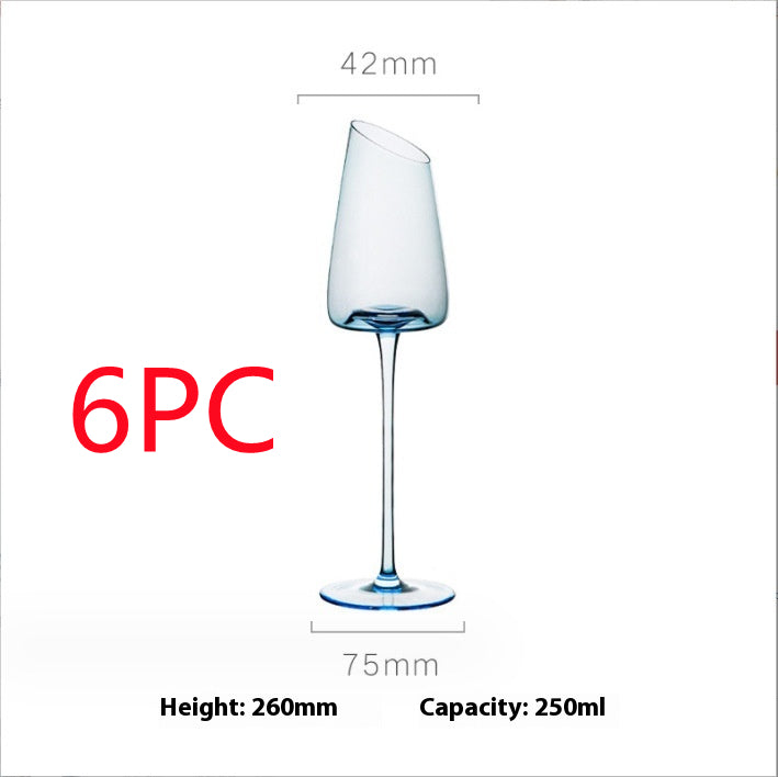 Klein Blue Crystal Glass Goblet For Elegant Beverage Serving