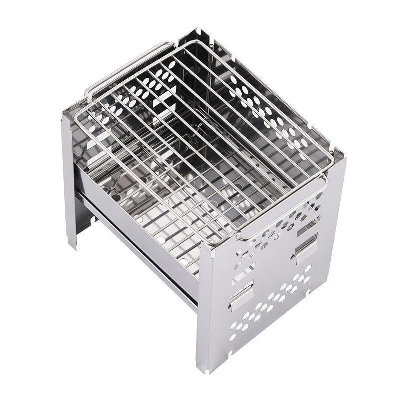 Portable Outdoor Stainless Steel Removable Camping BBQ Grill