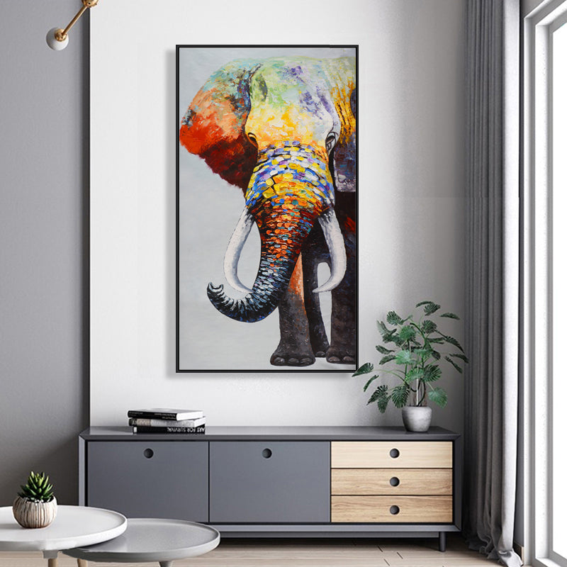 Abstract Elephant Oil Painting Canvas Wall Decor