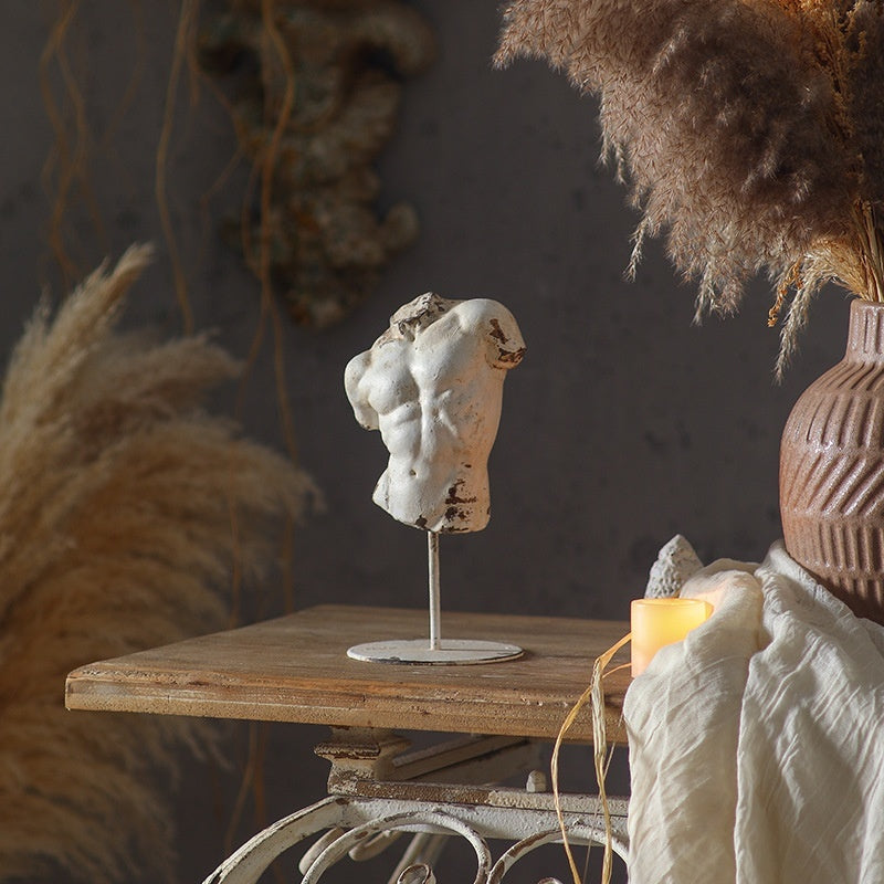 Creative Half-Body Sculpture Desktop Figurine Decor