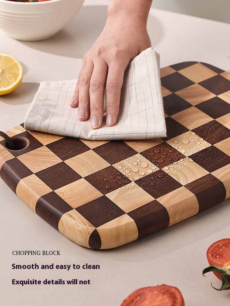 Acacia Wood Chessboard Grid Cutting Board Solid Wood Kitchen Board
