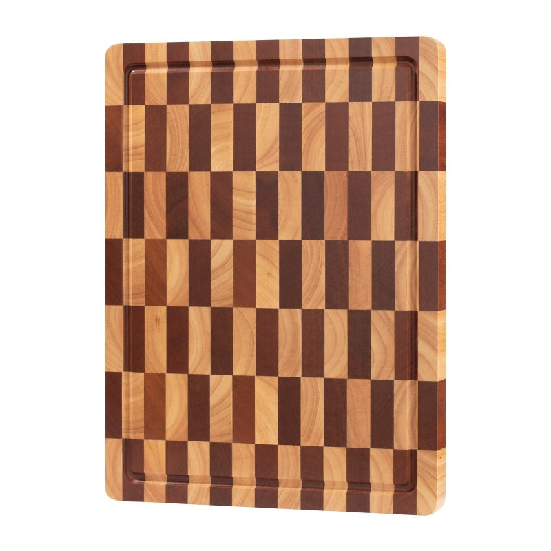 Wooden Chessboard Grid Cutting Board Fruit Chopping Board