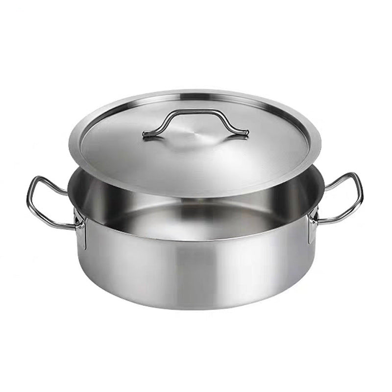 Stainless Steel Single Bottom Soup Pot Induction Cooker Compatible