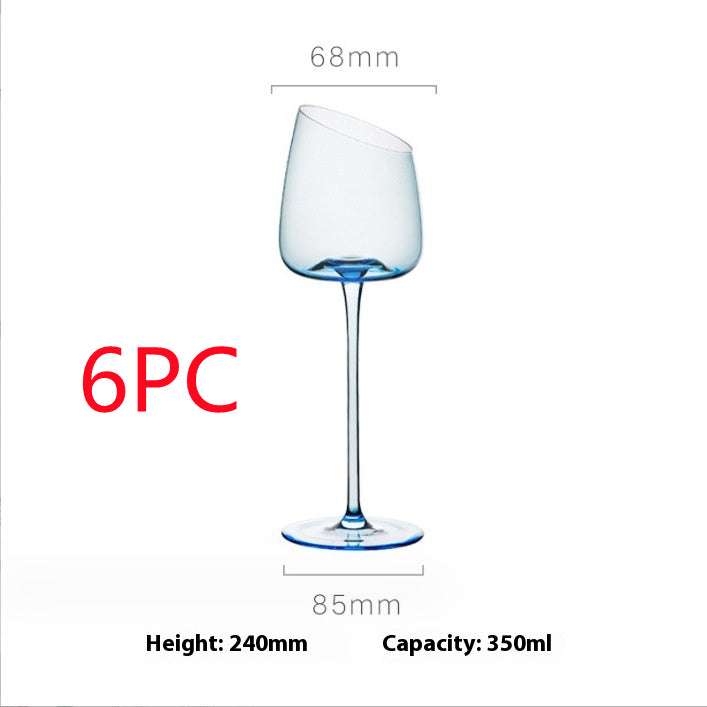 Klein Blue Crystal Glass Goblet For Elegant Beverage Serving