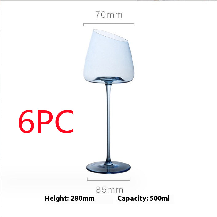 Klein Blue Crystal Glass Goblet For Elegant Beverage Serving