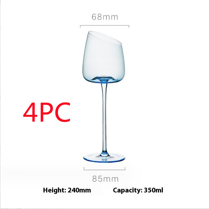 Klein Blue Crystal Glass Goblet For Elegant Beverage Serving