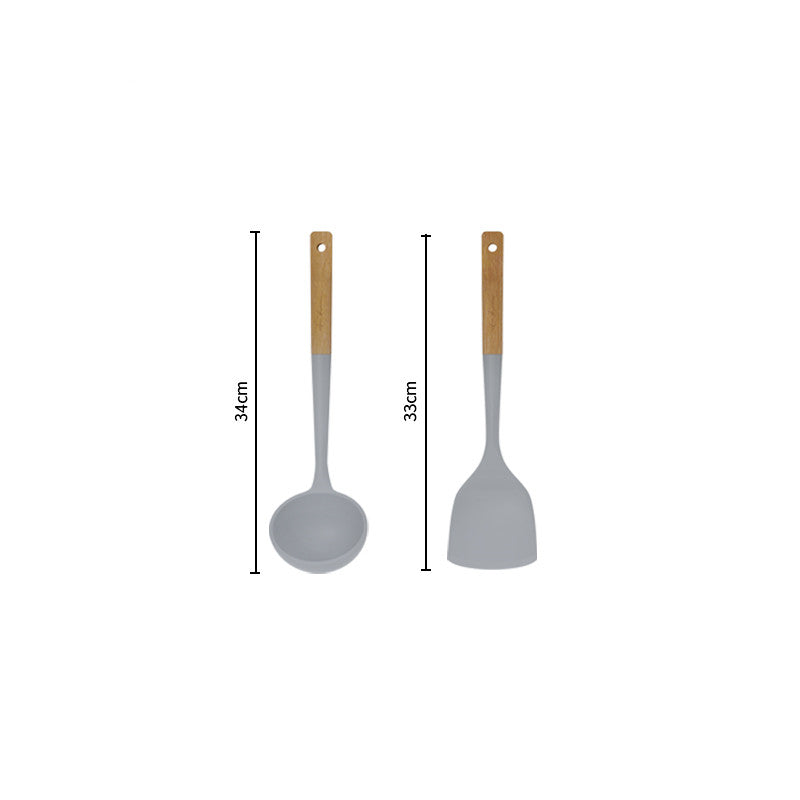 High Temperature Silicone Kitchen Utensils Set Spatula Spoon Colander