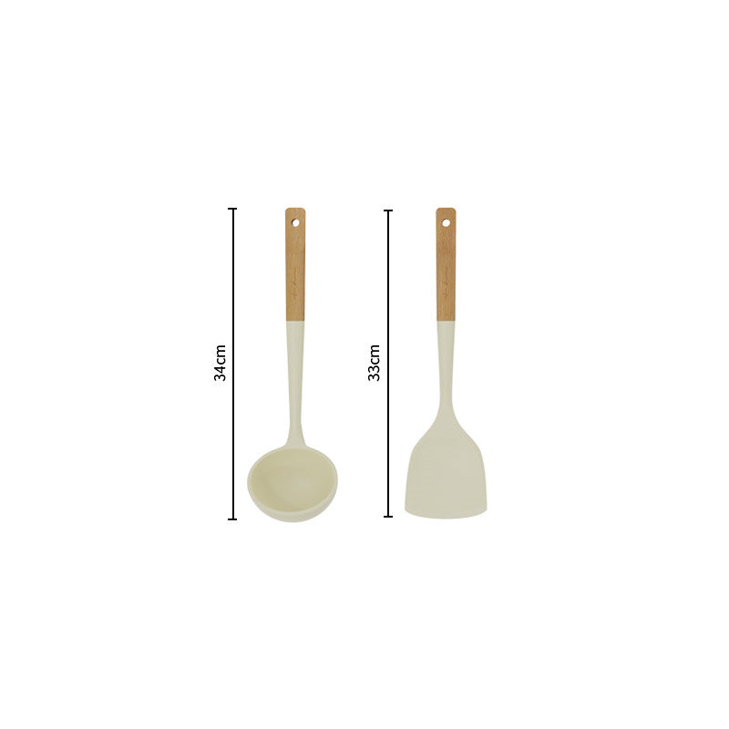 High Temperature Silicone Kitchen Utensils Set Spatula Spoon Colander